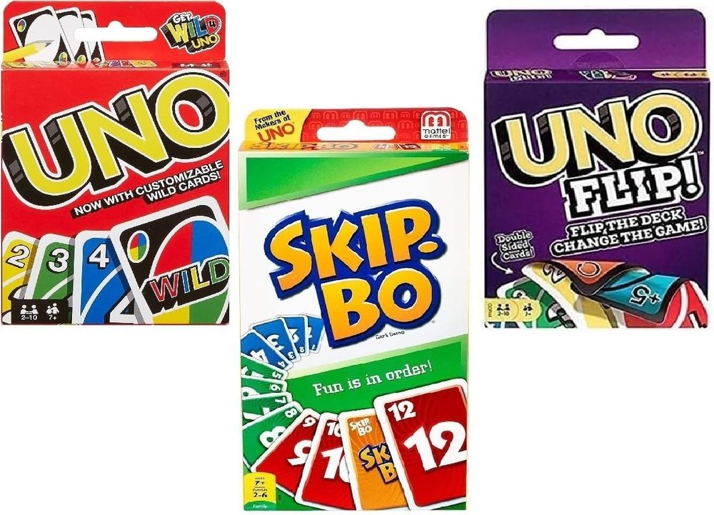 UNO, UNO Flip! & Skip-Bo 3-Pack